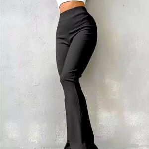 Women sexy slim pants ribbed solid